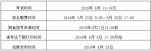  2019年6月全國(guó)統(tǒng)考工作安排