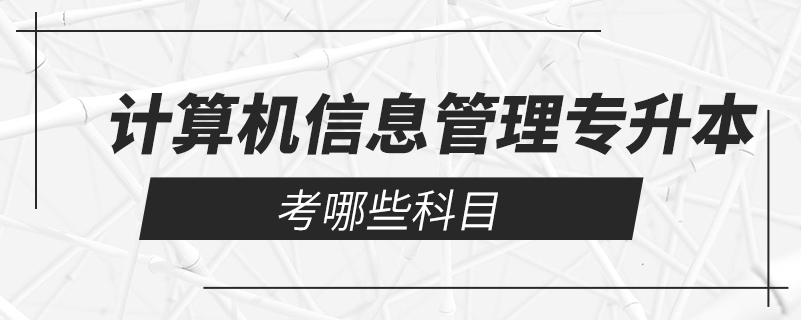 計(jì)算機(jī)信息管理專升本考哪些科目