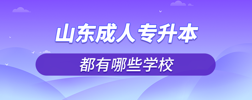 山東成人專升本學(xué)校有哪些