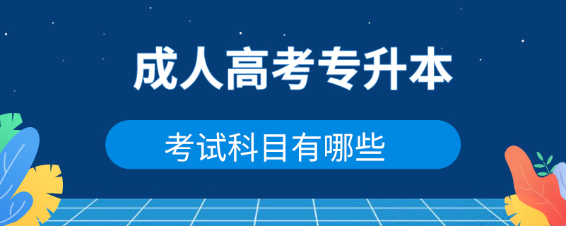 成人高考專升本考試科目有哪些