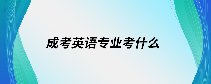 成考英語專業(yè)考什么