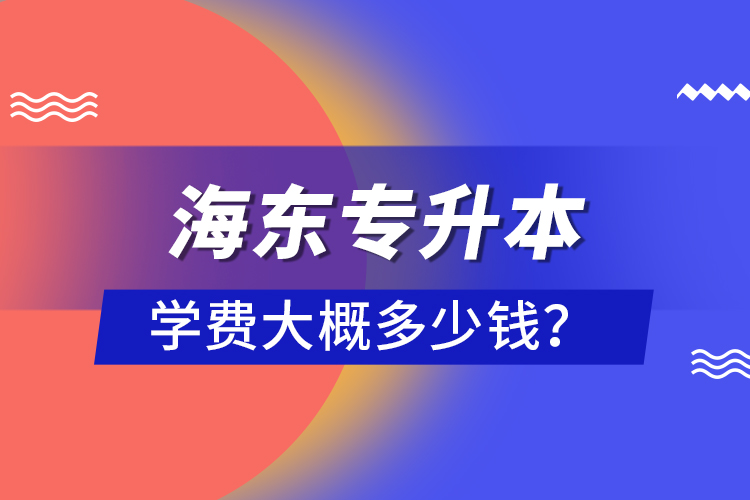 海東專(zhuān)升本學(xué)費(fèi)大概多少錢(qián)？