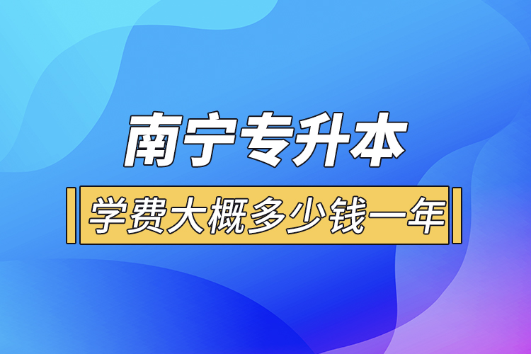 南寧專升本學(xué)費(fèi)大概多少錢一年？