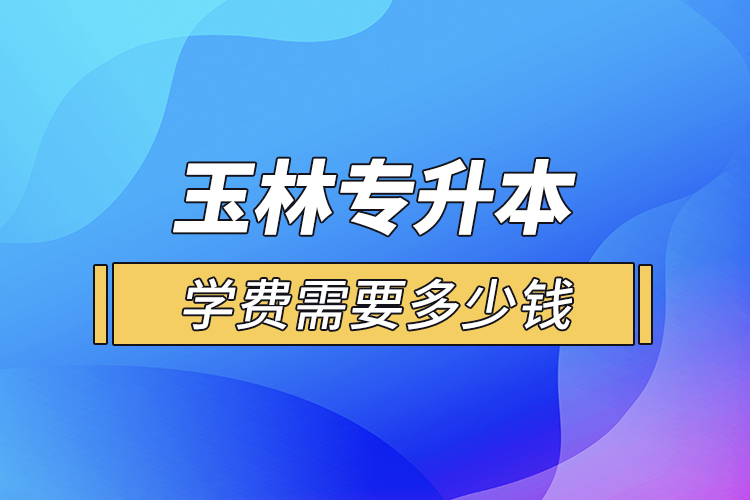 玉林專升本學(xué)費(fèi)需要多少錢？