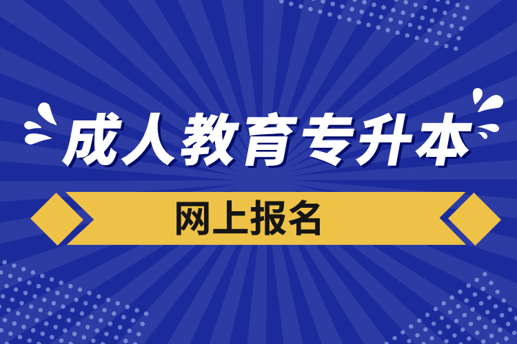 成人教育專升本網(wǎng)上報名