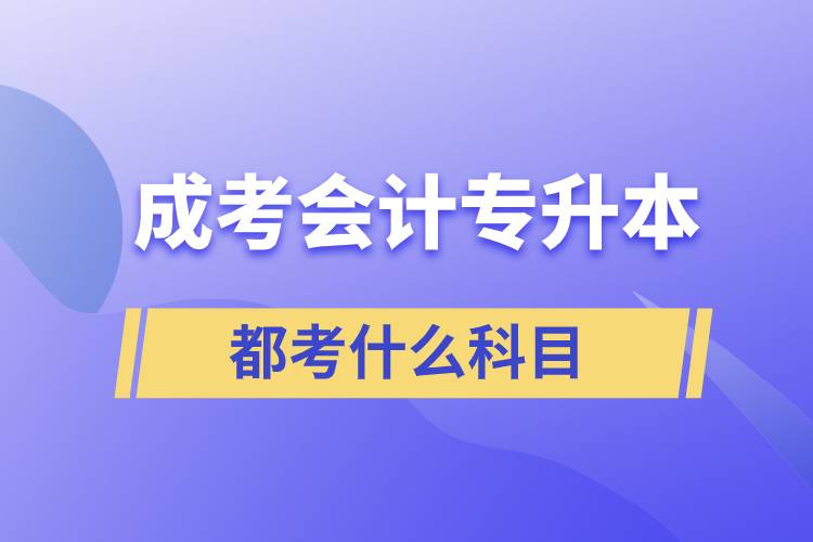 成考會計專升本都考什么科目