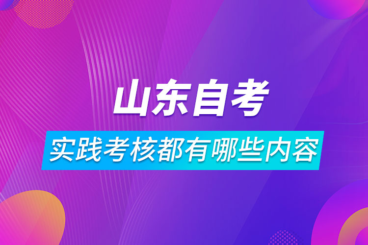 山東自考實踐考核都有哪些內容