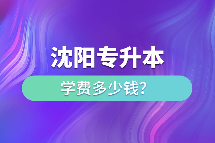 沈陽專升本學(xué)費(fèi)大概多少錢一年？