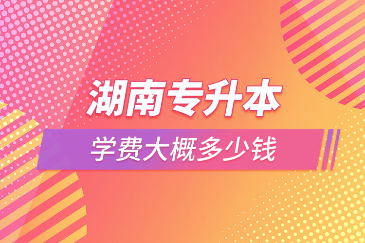 湖南專升本學(xué)費大概多少錢一年？