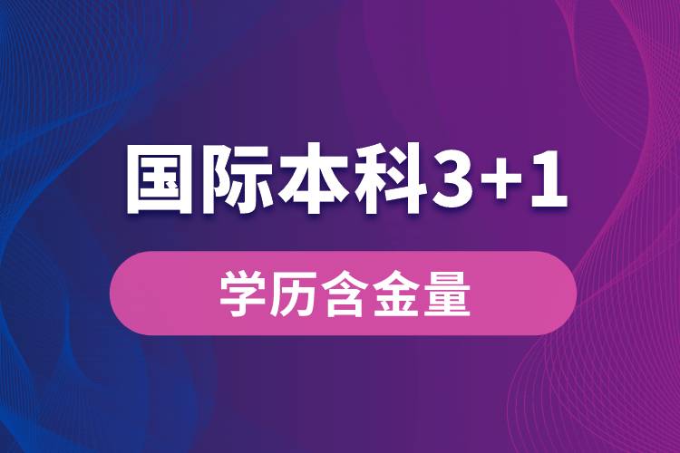 國(guó)際本科3+1學(xué)歷含金量