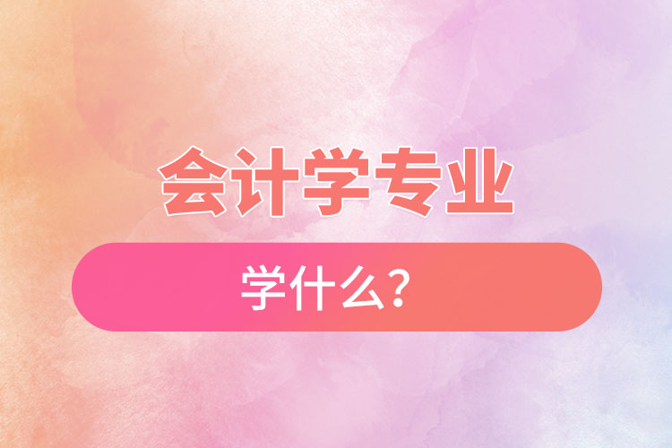 會(huì)計(jì)學(xué)專(zhuān)業(yè)學(xué)什么？