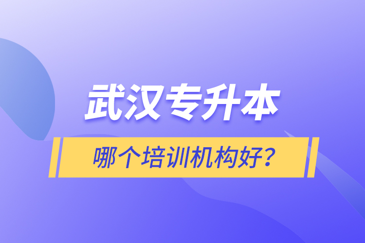 武漢專升本哪個(gè)培訓(xùn)機(jī)構(gòu)好？