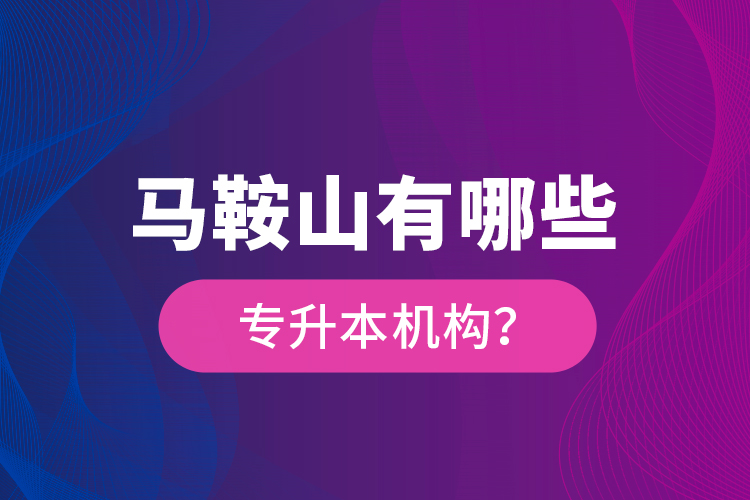 馬鞍山有哪些專升本機構(gòu)？