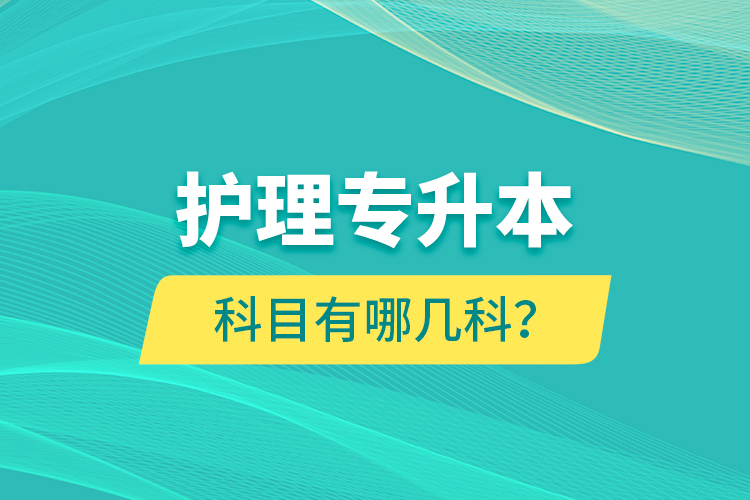 護理專升本科目有哪幾科？