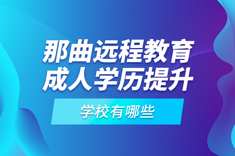 那曲遠(yuǎn)程教育成人學(xué)歷提升學(xué)校有哪些？