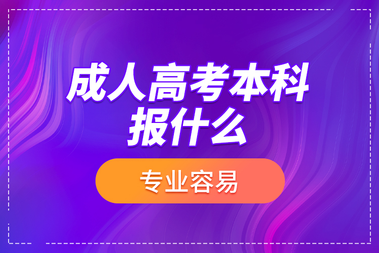 成人高考本科報(bào)什么專業(yè)容易？